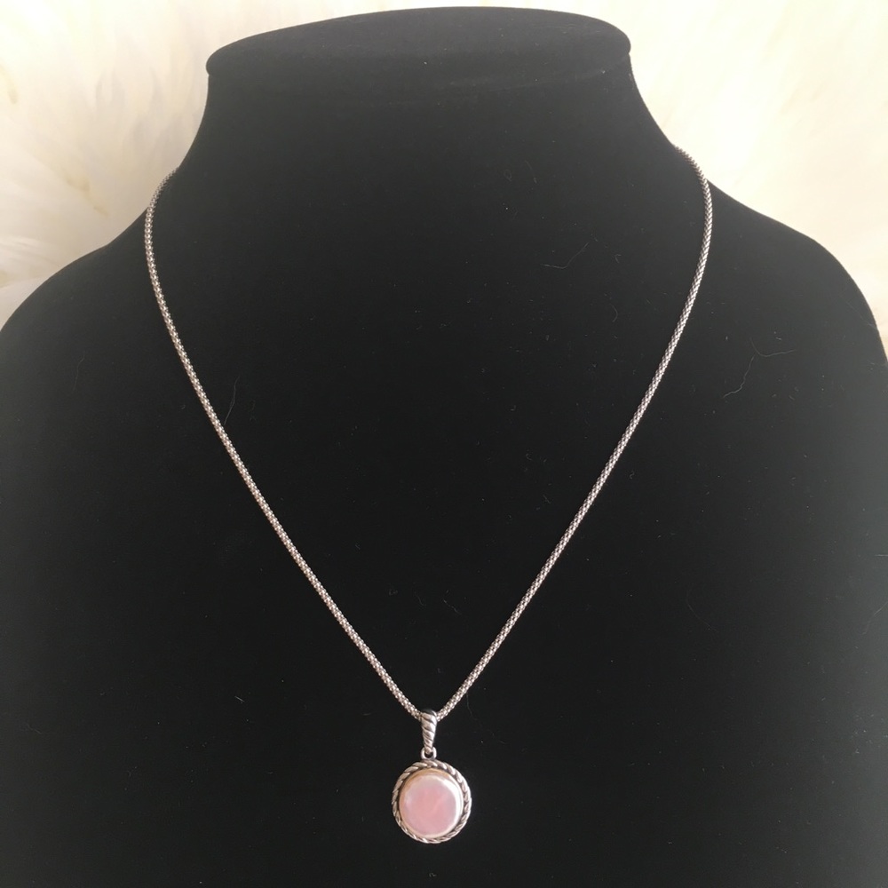 TJ Maxx Pearl Necklace Sterling Silver 92.5 Chain